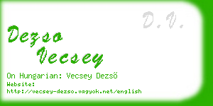 dezso vecsey business card